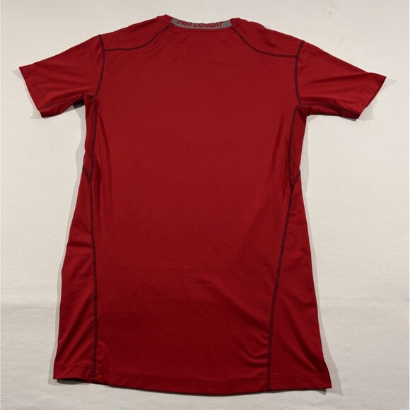 Nike Shirt Mens Red Pro Combat Dri-FIT Compression Athletic Gym Training Sz 2XL - Picture 8 of 10